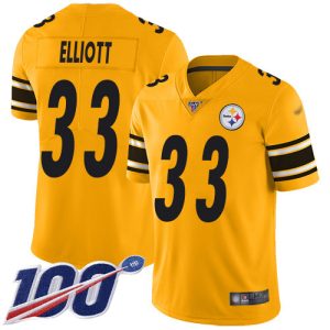 Steelers #33 Jalen Elliott Gold Youth Stitched NFL Limited Inverted Legend 100th Season Jersey