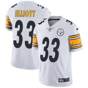 Steelers #33 Jalen Elliott White Men's Stitched NFL Vapor Untouchable Limited Jersey