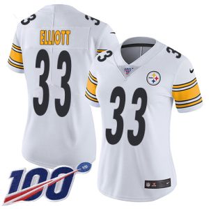 steelers #33 jalen elliott white women's stitched nfl 100th season vapor untouchable limited cheap jersey