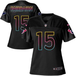 Texans #15 Ka'imi Fairbairn Black Women's NFL Fashion Game Jersey