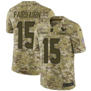 cheap Texans #15 Ka'imi Fairbairn Camo Youth Stitched NFL Limited 2018 Salute To Service Jersey