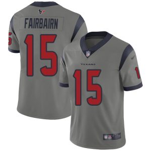 Texans #15 Ka'imi Fairbairn Gray Men's Stitched NFL Limited Inverted Legend Jersey