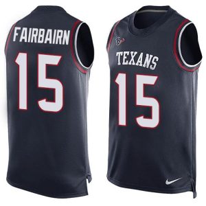 texans #15 ka'imi fairbairn navy blue team color men's stitched nfl limited tank top cheap jersey