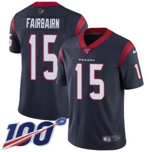 cheap Texans #15 Ka'imi Fairbairn Navy Blue Team Color Youth Stitched NFL 100th Season Vapor Untouchable Limited Jersey