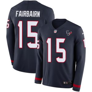 texans #15 ka'imi fairbairn navy blue team color youth stitched nfl limited therma long sleeve cheap jersey