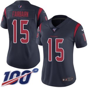 Texans #15 Ka'imi Fairbairn Navy Blue Women's Stitched NFL Limited Rush 100th Season Jersey