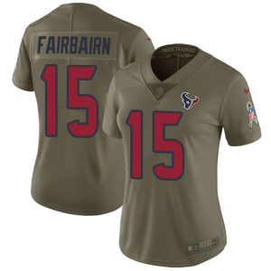 texans #15 ka'imi fairbairn olive women's stitched nfl limited 2017 salute to service cheap jersey