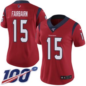 cheap Texans #15 Ka'imi Fairbairn Red Alternate Women's Stitched NFL 100th Season Vapor Untouchable Limited Jersey