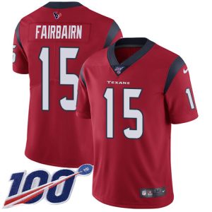 Texans #15 Ka'imi Fairbairn Red Alternate Youth Stitched NFL 100th Season Vapor Untouchable Limited Jersey