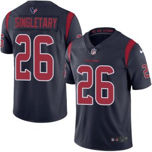 cheap Texans #26 Devin Singletary Navy Blue Men's Stitched NFL Limited Rush Jersey