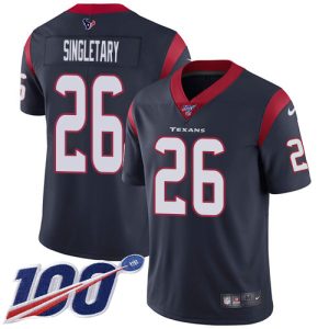 Texans #26 Devin Singletary Navy Blue Team Color Men's Stitched NFL 100th Season Vapor Untouchable Limited Jersey