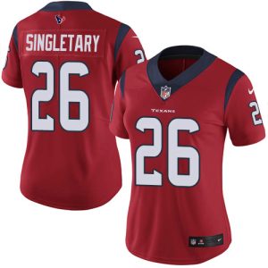 Texans #26 Devin Singletary Red Alternate Women's Stitched NFL Vapor Untouchable Limited Jersey