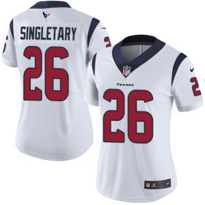 Texans #26 Devin Singletary White Women's Stitched NFL Vapor Untouchable Limited Jersey