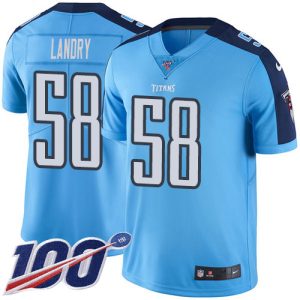 cheap Titans #58 Harold Landry Light Blue Men's Stitched NFL Limited Rush 100th Season Jersey