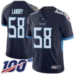 titans #58 harold landry navy blue team color men's stitched nfl 100th season vapor limited cheap jersey