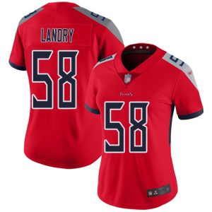 cheap Titans #58 Harold Landry Red Women's Stitched NFL Limited Inverted Legend Jersey