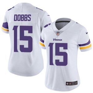 cheap Vikings #15 Josh Dobbs White Women's Stitched NFL Vapor Untouchable Limited Jersey