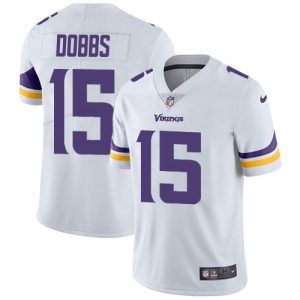 Vikings #15 Josh Dobbs White Youth Stitched NFL Vapor Untouchable Limited Jersey