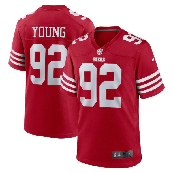 cheap San Francisco 49ers #92 Chase Young Men's 2022 Player Game Jersey - Scarlet