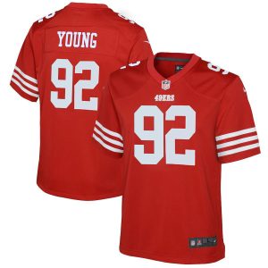 cheap San Francisco 49ers #92 Chase Young Scarlet Youth 2022-23 NFL Game Jersey