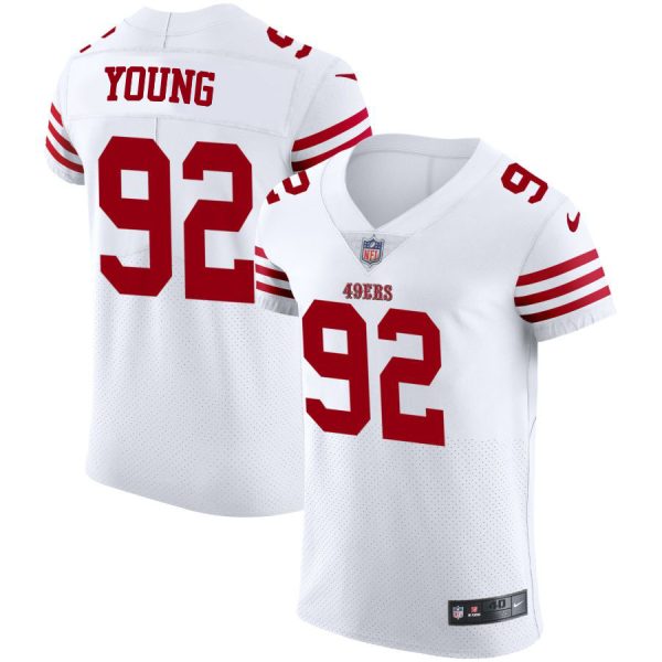 San Francisco 49ers #92 Chase Young White Men's 2022-23 Authentic Stitched NFL Vapor Untouchable Elite Jersey