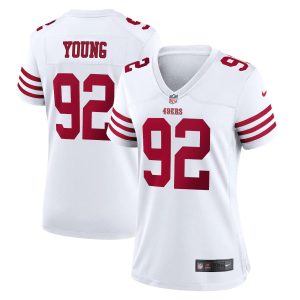 cheap San Francisco 49ers #92 Chase Young White Women's 2022-23 NFL Game Jersey