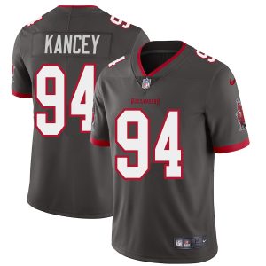 Tampa Bay Buccaneers #94 Calijah Kancey Youth Pewter Alternate Vapor Limited Jersey