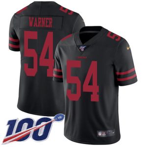 49ers #54 fred warner black alternate men's stitched nfl 100th season vapor limited cheap jersey