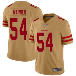 49ers #54 fred warner gold youth stitched nfl limited inverted legend cheap jersey