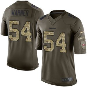 49ers #54 Fred Warner Green Men's Stitched NFL Limited 2015 Salute To Service Jersey