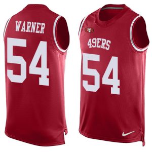 49ers #54 fred warner red team color men's stitched nfl limited tank top cheap jersey