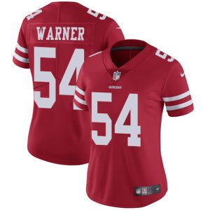 49ers #54 Fred Warner Red Team Color Women's Stitched NFL Vapor Untouchable Limited Jersey