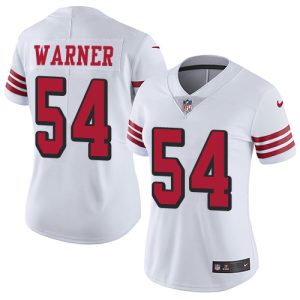 49ers #54 Fred Warner White Rush Women's Stitched NFL Vapor Untouchable Limited Jersey