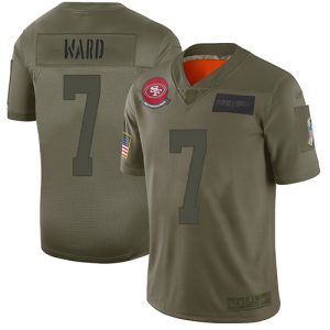 49ers #7 Charvarius Ward Camo Youth Stitched NFL Limited 2019 Salute To Service Jersey