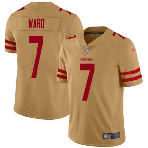 49ers #7 Charvarius Ward Gold Youth Stitched NFL Limited Inverted Legend 100th Season Jersey