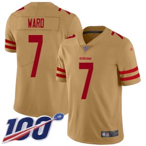 cheap 49ers #7 Charvarius Ward Gold Youth Stitched NFL Limited Inverted Legend Jersey