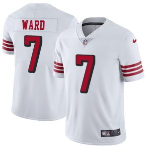 49ers #7 charvarius ward white rush men's stitched nfl vapor untouchable limited wholesale jersey