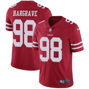 49ers #98 Javon Hargrave Red Team Color Men's Stitched NFL Vapor Untouchable Limited Jersey