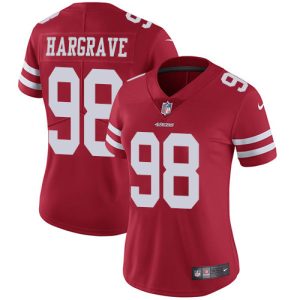 49ers #98 javon hargrave red team color women's stitched nfl vapor untouchable limited cheap jersey