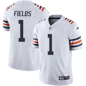 bears #1 justin fields white men's 2019 alternate classic stitched nfl vapor untouchable limited cheap jersey