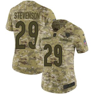 cheap Bears #29 Tyrique Stevenson Camo Women's Stitched NFL Limited 2018 Salute To Service Jersey