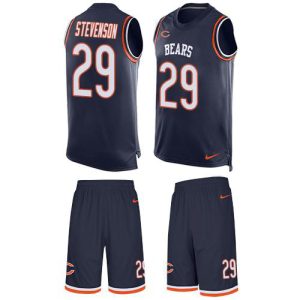 bears #29 tyrique stevenson navy blue team color men's stitched nfl limited tank top suit cheap jersey