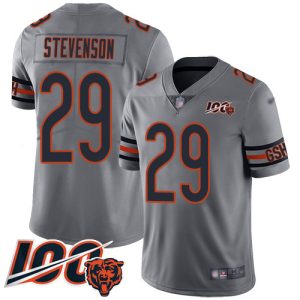 Bears #29 Tyrique Stevenson Silver Men's Stitched NFL Limited Inverted Legend 100th Season Jersey