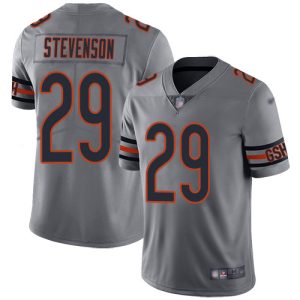 bears #29 tyrique stevenson silver men's stitched nfl limited inverted legend cheap jersey