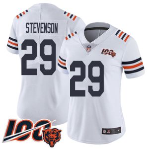 wholesale Bears #29 Tyrique Stevenson White Alternate Women's Stitched NFL Vapor Untouchable Limited 100th Season Jersey