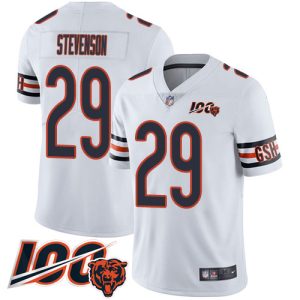 Bears #29 Tyrique Stevenson White Youth Stitched NFL 100th Season Vapor Untouchable Limited Jersey