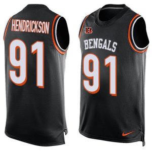 cheap Bengals #91 Trey Hendrickson Black Team Color Men's Stitched NFL Limited Tank Top Jersey