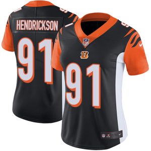 cheap Bengals #91 Trey Hendrickson Black Team Color Women's Stitched NFL Vapor Untouchable Limited Jersey