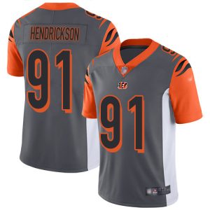 Bengals #91 Trey Hendrickson Silver Youth Stitched NFL Limited Inverted Legend Jersey