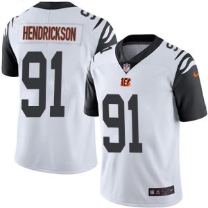 bengals #91 trey hendrickson white youth stitched nfl limited rush cheap jersey